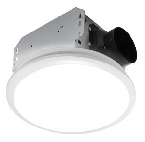 Homewerks 7141-110 Bathroom Fan Integrated LED Light Ceiling Mount Exhaust Ventilation
